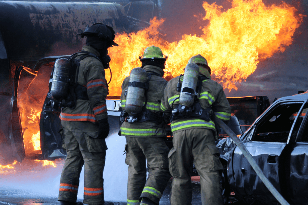 Funny Firefighter Team